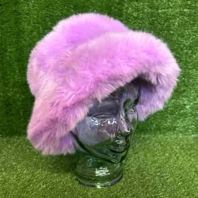 Tibbs & Bones Purple Faux Fur Hat 