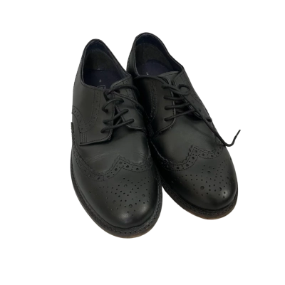 NEXT - Black Wide Fit (G) Leather Lace Up School Brogues Size EU 34.5