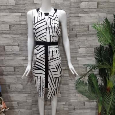 Portmans Womens  Size 10 Bodycon Dress / Casual Dress Black  / Striped / White 