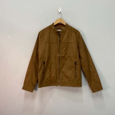 Jack & Jones Mens  Size XL Blazer Faux Suede Brown 