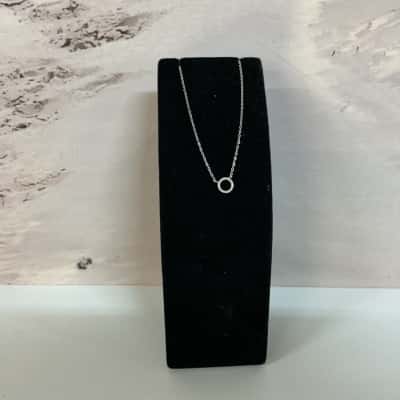 925 Circle Crystal Necklace 