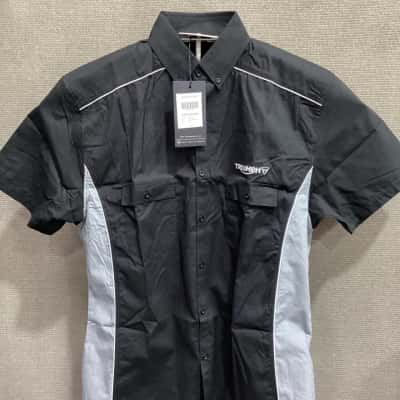 Triumph Co. UK. Mens  Size XXXL Short Sleeve Shirt Black  / Grey 