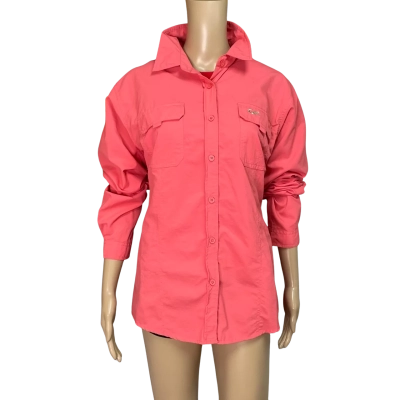  gill mighty women’s salmon pink long sleeve shirt 