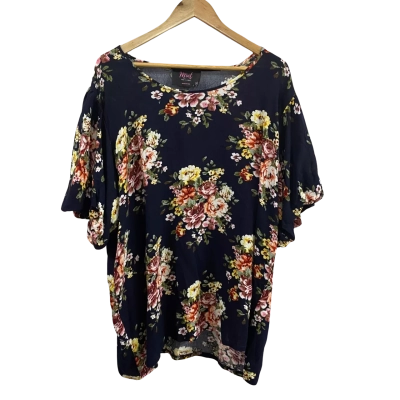  Womens  Size 14 Mint The Label Short Sleeve Blouse Floral