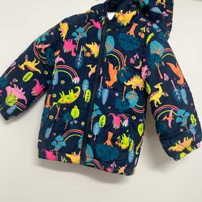 Kid's Size 4 Puffer Jacket - Dinosaur Prints