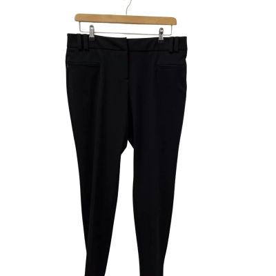 Cue Womens  Size 14 Straight Leg Pants Black  