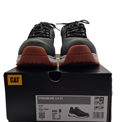 MENS US 8 BLACK CATERPILLAR  STEEL CAPS