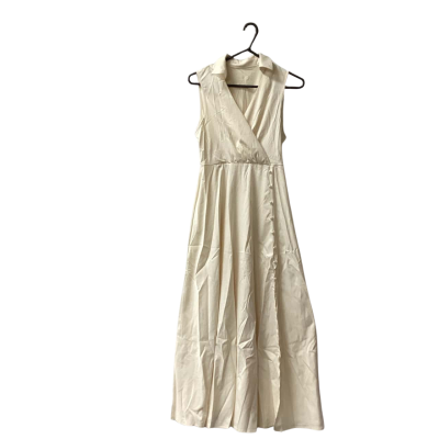 Womens  Size M Maxi Dress / Sleeveless Dress  Cream (e)