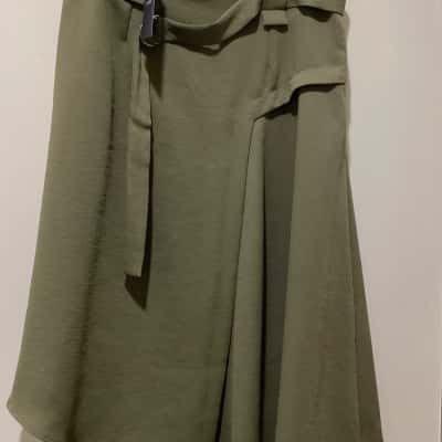 Saba Womens  Size 12 Midi Skirt Khaki 