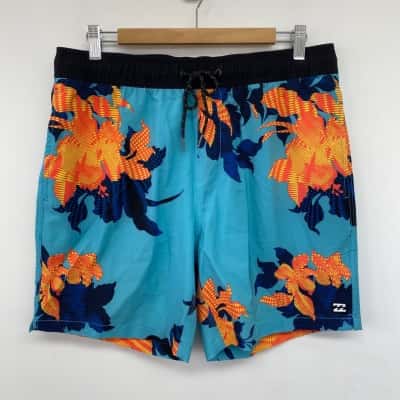 Billabong Blue Floral Boardshorts Size M