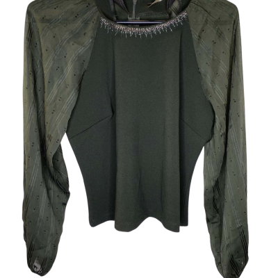  Womens  Green Top Size 10 