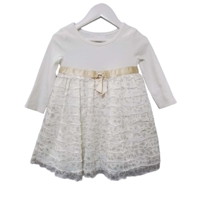 Bonnie Baby Kids  Size 18m Gold / Off White Ruffle Dress