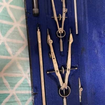 Vintage Engineering Drafting Compass Set - Made In Germany