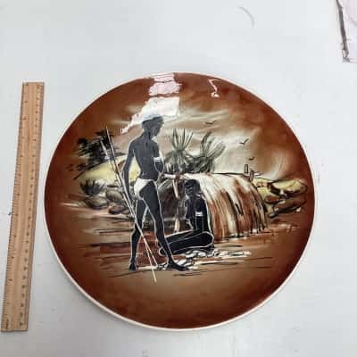 Vintage mid-Century Studio Anna Australian Pottery wall plate 