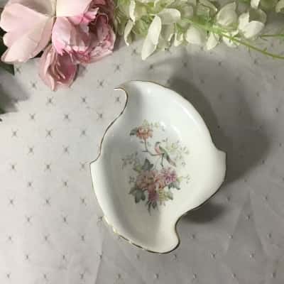 Royal Doulton "Mystic Dawn" Bird & Flowers Fine Bone China Trinket Dish