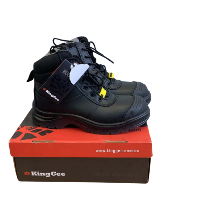 BNWT In Original Box KingGee Men's Size 8 Tradie 6CZ EH Construction Boot Black  