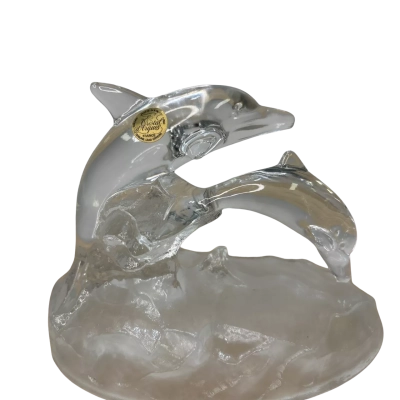 Cristal d’Arques Lead Crystal Dolphin Ornament