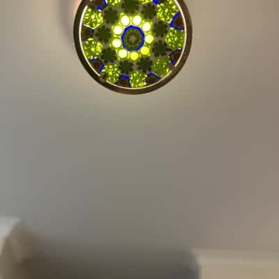 Vintage Millefiori Glass Mosaic Pendant.