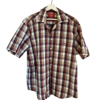 R.M.Williams Mens  Size XL Short Sleeve Shirt Checked / Multicoloured 