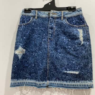 Sass & Bide Womens  Size 6 Denim Skirt Blue 
