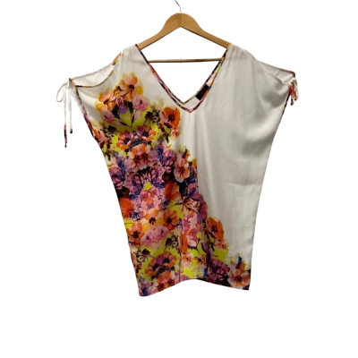 Wayne Cooper Womens  Size 16 Blouse Floral / Multicoloured / White 