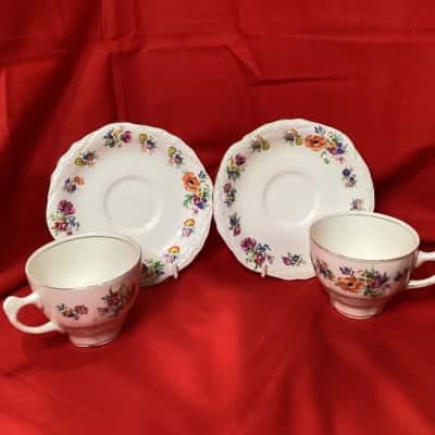 Vintage James Kent Teacup and Saucer - 2 sets