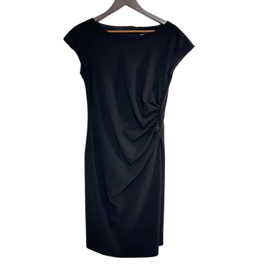 Weekend Max Mara Womens Ruched Classic Sheath Style Dress Size M Black  