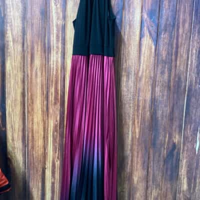 City Chic Size 18 Black  / Maroon  dress 