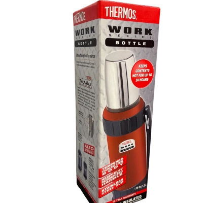 Thermos Work Series 1.2L Vacuum Insulated Bottle with Cup & Handle – Boxed