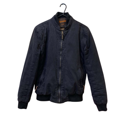 bossini Mens Jackets Size L Front Zipper Black  