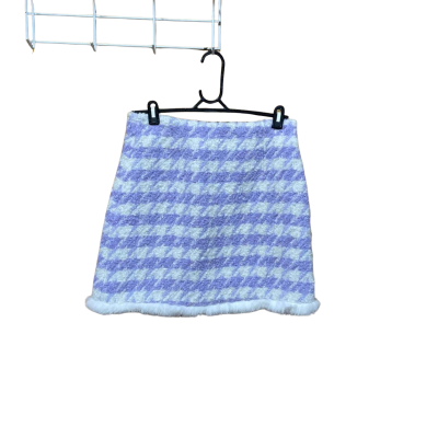  Womens  Marie Elie Size 42 Mini Skirt Purple / White 