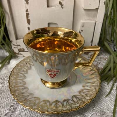 VINTAGE WESTMINSTER FINE BONE CHINA CUP AND SAUCER SET.