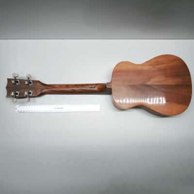 Vintage T of Hawaii Koa Wood Double Soundhole Soprano Ukulele Palm Tree Logo