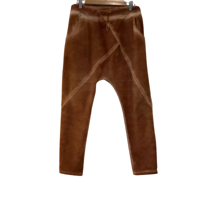 Made in Italy.  Washed Look Brown Caramel Slouch Jogger. Size L-XL 