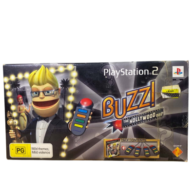 Buzz The Hollywood Quiz Playstation 2 Condrollers + The Game Disc