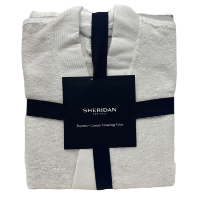 Sheridan Unisex Luxury Toweling Robe White 