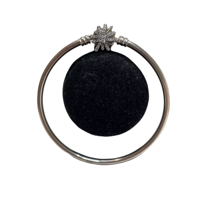 Pandora Womens 6cm Bangle Silver S925 ALE/White Stones