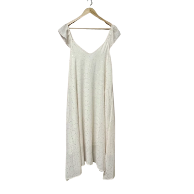 BNWT eb&ive Womens Size M/L Maxi Dress Cream / Gold 