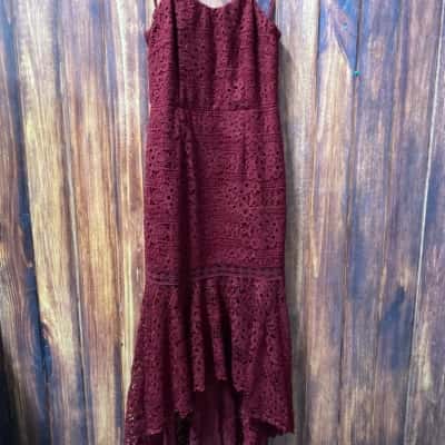 Two Sisters  Size 14 Maroon dress new 