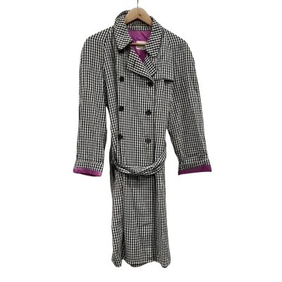 Feathers Womens  Size XL Trenchcoat Black / White 