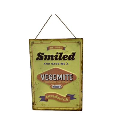 Brand New Vegemite Metal Hanging Man Cave Sign #2271-1-pp