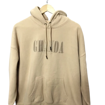Ghanda Womens  Size 10 Hoodie Beige 