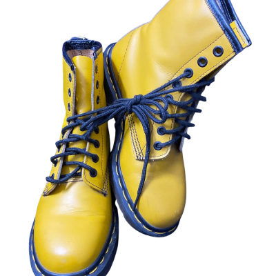 Dr Martens 1460 Womens  Size 37 / 4 Boots Yellow. 8 eye.