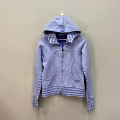 Lululemon Womens  Size 8-10 Fleeced Hooded Jacket Purple 