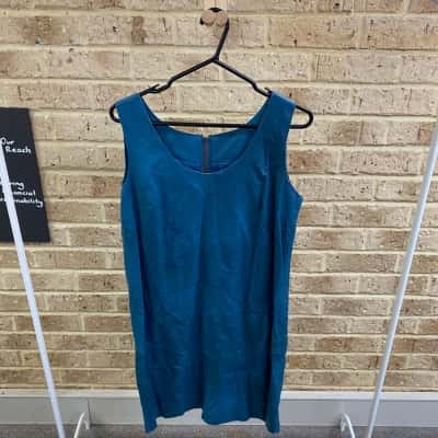 Morrison Womens ocean leather shift dress Size S 