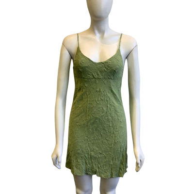 Ghanda Women's Size S Sleeveless Mini Dress Green 