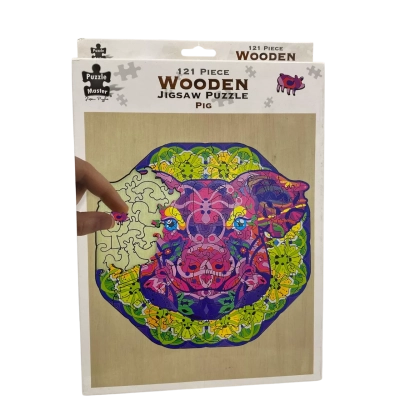 121 Piece Wooden Jigsaw Puzzle - Pig
