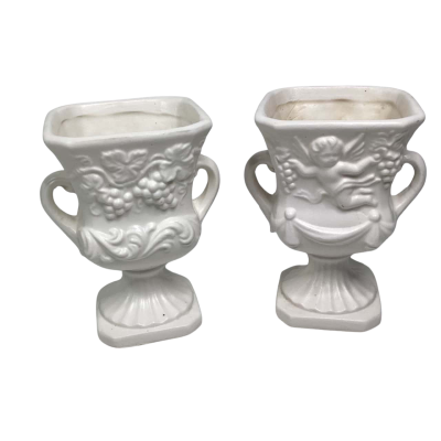 Replica vintage Relpo cherub and grape vases