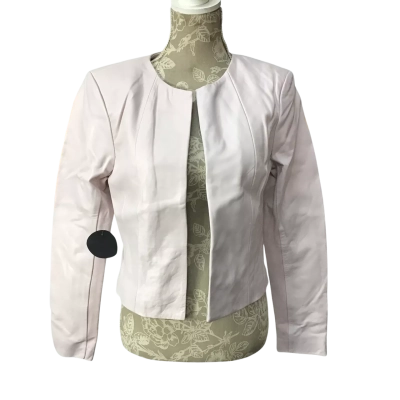 Portmans Womens  Size 14 100% Leather Flamingo Open Jacket 