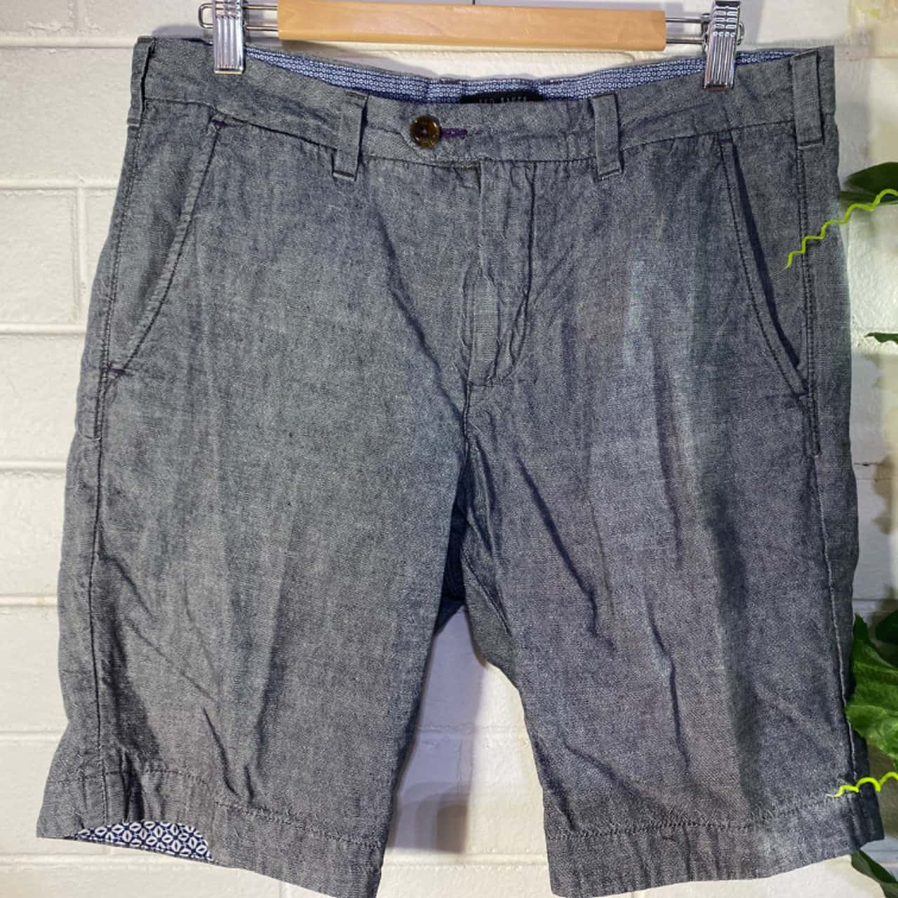Ted Baker Mens Shorts Size 32 Grey (s)